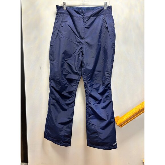 Lands End Womens Waterproof Insulated Snow Pants Size 6-8 Navy Blue - Picture 1 of 16